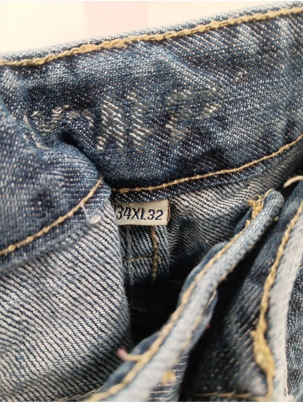 Flypaper Jeans Mens 34×32 Blue Denim Distressed Straight Y2K Casual Medium Wash